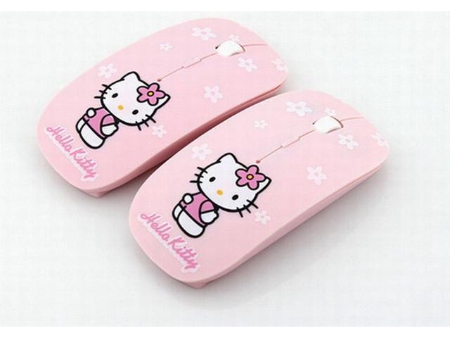 New Hello Kitty Wireless Mouse 24Ghz USB Computer Mouse Pink Game Mice