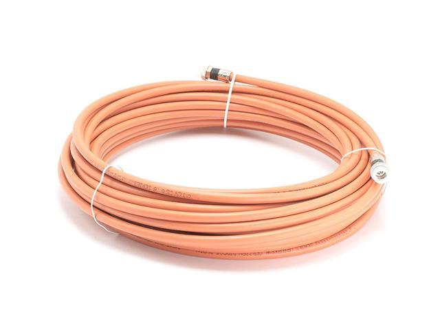 Direct Burial Wire DirecTV - RG6 Coaxial Cable 50FT Orange with WEATHER BOOT