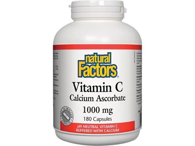 NATURAL FACTORS Vitamin C Calcium Ascorbate (1000 mg - 180 Caps)