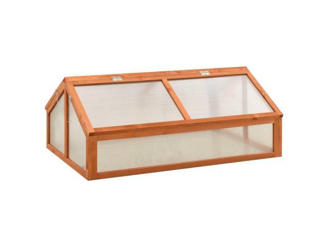 vidaXL Solid Firwood Greenhouse 472' Lawn Garden Wooden Cold Frame Planter