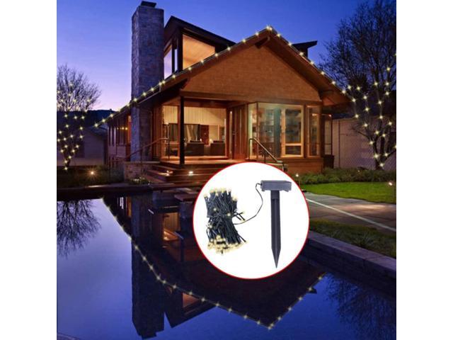 vidaXL LED Solar String Lights Warm White Christmas Decoration Holiday Light