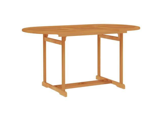 vidaXL Solid Teak Wood Garden Table Outdoor Patio Dining Dinner Wooden Table
