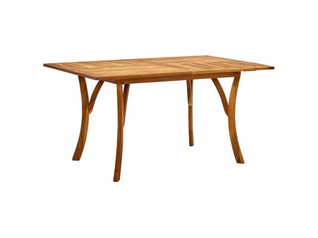 vidaXL Solid Acacia Wood Garden Table 591'x354' Outdoor Dining Dinner Wooden