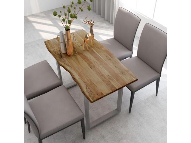 vidaXL Solid Acacia Wood Dining Table 465' Dinner Kitchen Wooden Dinette
