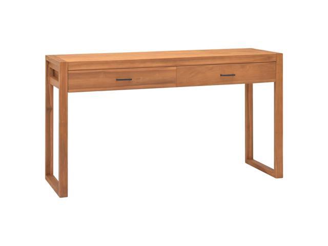 vidaXL Desk with 2 Drawers Recycled Teak Wood Computer Office Working Table