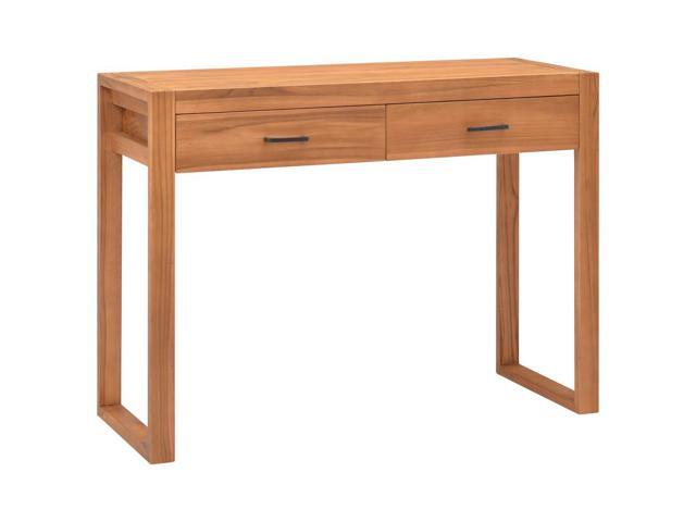 vidaXL Desk with 2 Drawers Recycled Teak Wood Computer Office Working Table