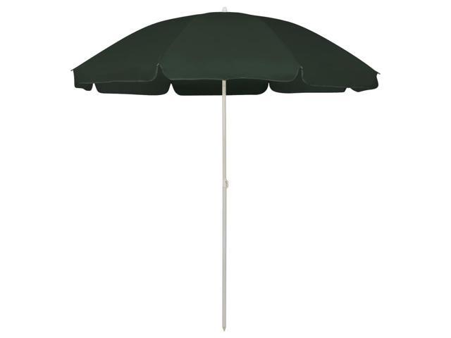 vidaXL Beach Umbrella Green Outdoor Garden Parasol Canopy Sunshade Sun Shelter