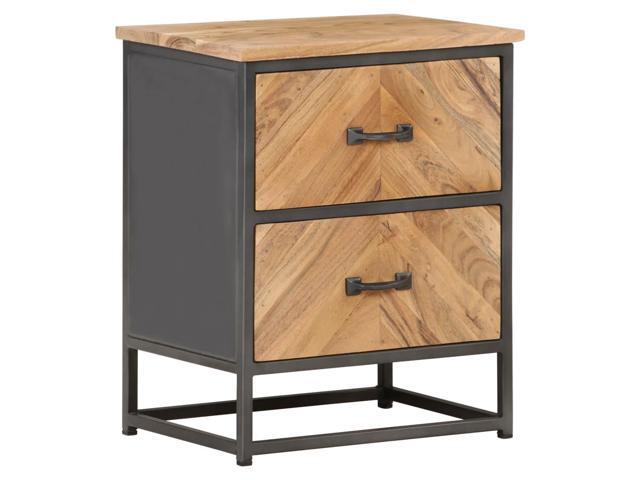 vidaXL Solid Acacia Wood Bedside Cabinet Bedside Table Nightstand Telephone