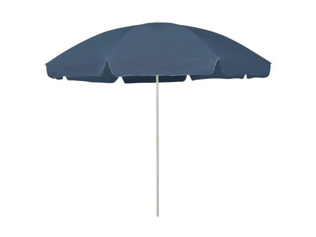vidaXL Beach Umbrella Blue Outdoor Garden Parasol Canopy Sunshade Sun Shelter