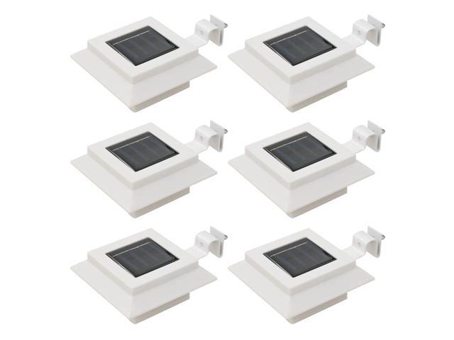 vidaXL 6x Outdoor Solar Lamps LED Square 47' White Garden Patio Path Lighting