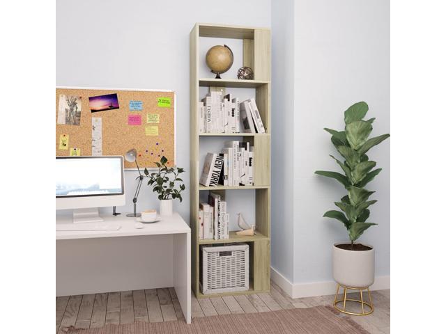 vidaXL Book Cabinet/Room Divider Sonoma Oak Chipboard Bookshelf Highboard
