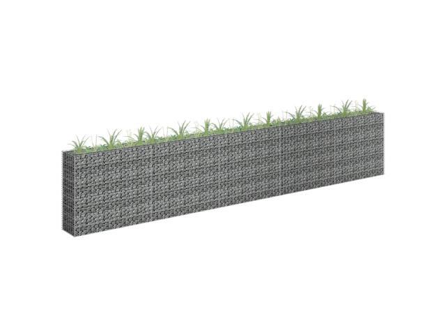 vidaXL Gabion Raised Bed Galvanized Steel 1772'x354' Planter Basket Pot Wall