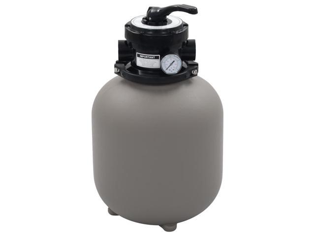 vidaXL Pool Sand Filter with 4 Position Valve Gray 14' Pool Filter Spa Filter