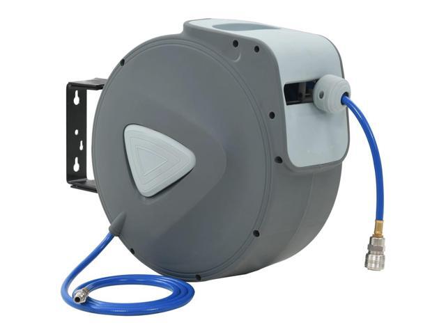 vidaXL Automatic Air Hose Reel 1/4' 30m Pneumatic Hose Industrial Heavy Duty Reel