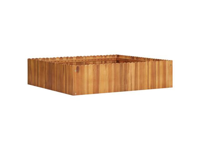 vidaXL Solid Acacia Wood Garden Raised Bed Slatted Open Bottom 393' Planter