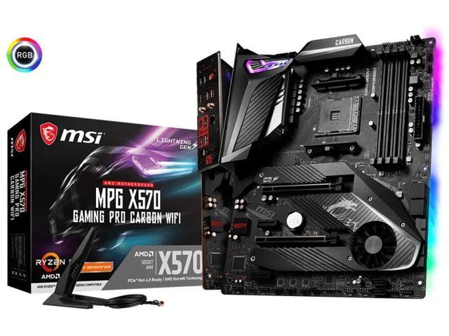 MSI MPG X570 GAMING PRO CARBON WIFI Motherboard (AMD AM4 DDR4 PCIe 40 SATA 6Gb/s M2 USB 32 Gen 2 AX Wi-Fi 6 HDMI ATX)