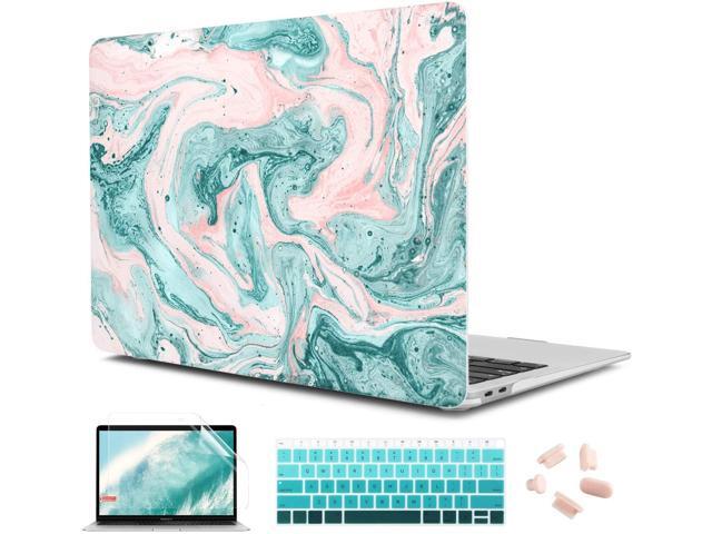 CiSoo New MacBook Air 13 inch Case 2020 2018 2019 Release Model A1932 A2179 with Touch ID Crystal Cherry Floral Case with Keyboard Cover Screen