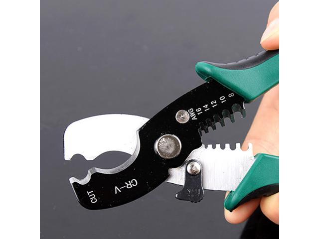 1pc Multi Tool 8' Wire Stripper Cable Cutting Scissor Stripping Pliers Cutter 16-40mm Hand Tools