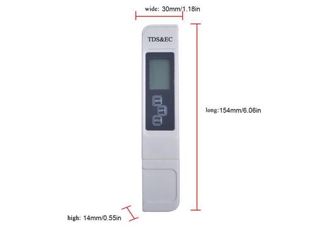 TDS EC Meter Temperature Tester pen 3 In1 Function Conductivity Water Quality Measurement Tool TDS & EC Tester 0-9000ppm