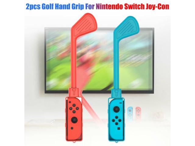 2PCS Golf Clubs Hand Grip For Nintendo Switch Joy-Con Mario Golf Super Rush Game