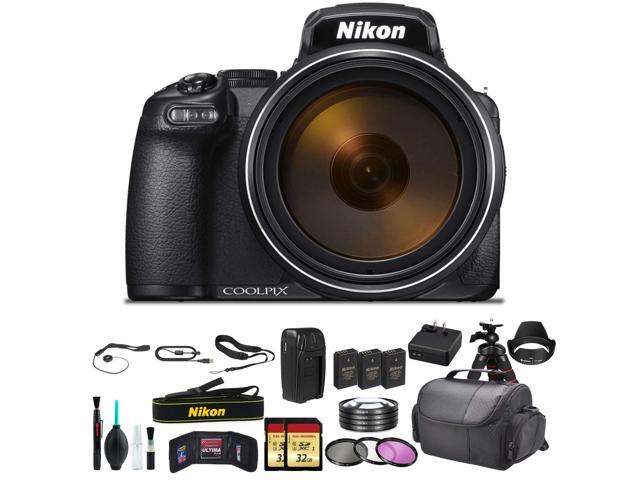 Nikon COOLPIX 167 Digital Camera with 32' LCD Black - Bundle Kit with x 32GB Memory Cards + 2x Spare Batteries + Spare Charger + Close Up Filter