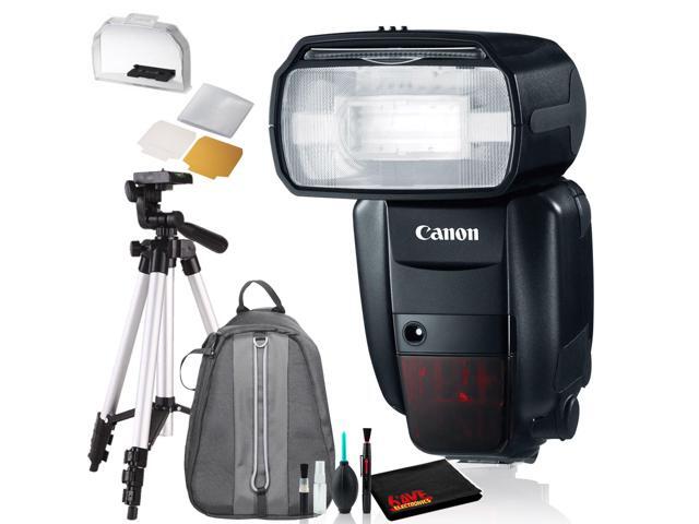 Canon Speedlite 600EX-RT (Intl Model) Kit with Camera Bag and Full Size Tripod