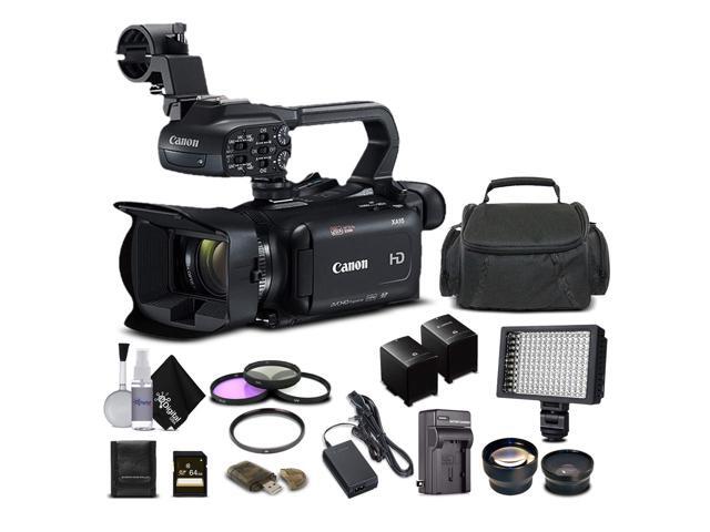 Canon XA11 Compact Full HD Camcorder 2218C002 with 64GB Memory Card Extra Battery and Charger UV Filter LED Light Ca