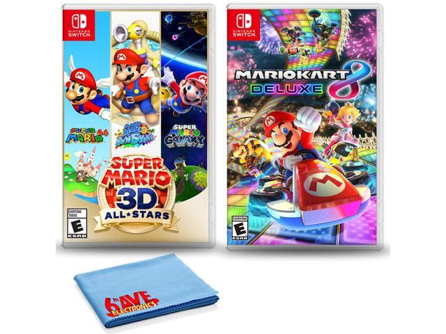 Nintendo Switch Super Mario 3D All-Stars with Mario Kart 8 Deluxe + 6Ave Cloth