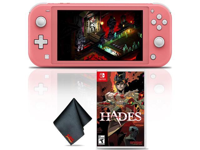 Nintendo Switch Lite (Coral) Gaming Console with Hades Game and Cleaning Cloth