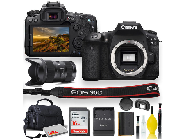 NeweggBusiness - Canon EOS 90D DSLR Camera With Sigma 18-35mm Lens