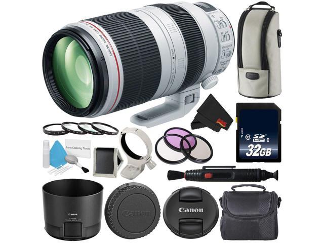 Canon EF 100-400mm f/45-56L IS II USM Lens International Version + 32GB SDHC Class 10 Memory Card + 77mm Macro Close Up Kit + Deluxe Cleaning Kit
