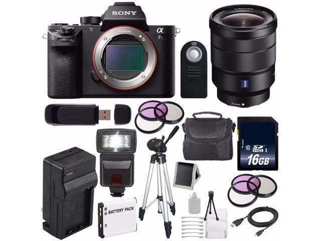 Sony Alpha a7S II a7S Mark II a7SII ILCE7SM2/B Mirrorless Digital Camera (International Model ) + Vario-Tessar T FE 16-35mm f/4 ZA Lens+ 49mm
