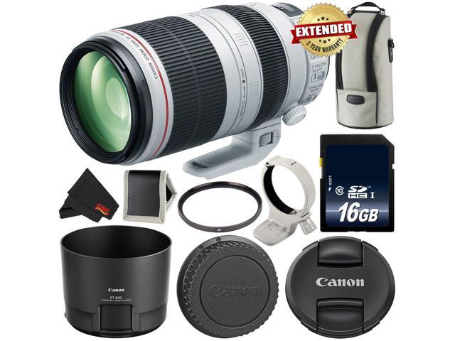 Canon EF 100-400mm f/45-56L IS II USM Lens International Version + 16GB SDHC Class 10 Memory Card + 77mm UV Filter + Memory Card Wallet +