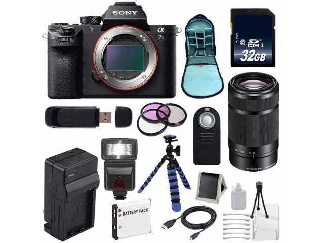 Sony Alpha a7S II a7S Mark II a7SII ILCE7SM2/B Mirrorless Digital Camera (International Model ) + Sony E 55-210mm f/45-63 OSS E-Mount Lens