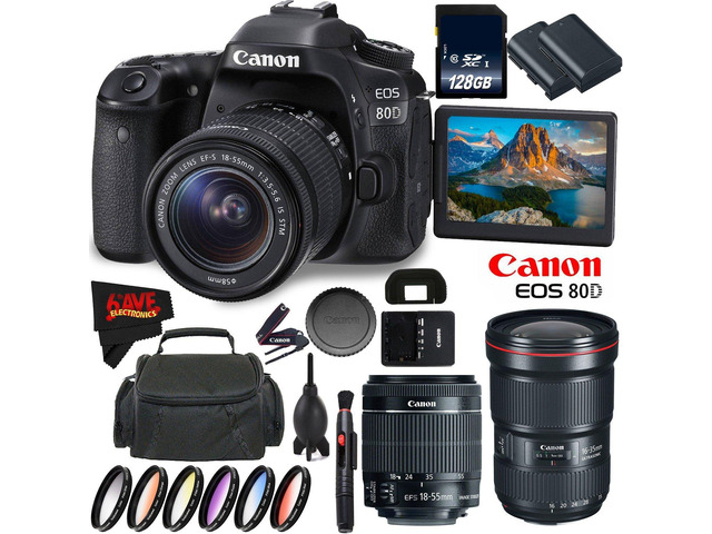 NeweggBusiness - Canon EOS 80D DSLR Camera with 18-55mm Lens