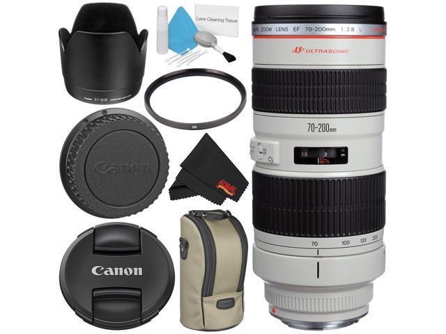 Canon EF 70-200mm f/28L USM Telephoto Zoom Lens Bundle for Canon SLR Digital Cameras Intl Model - Starter