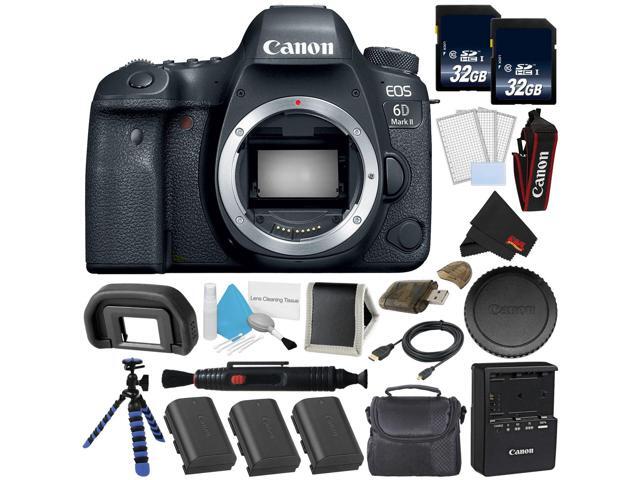 Recertified - Canon EOS 6D Mark II DSLR Camera (Body Only) 262MP Full-Frame International Version Gold Level Bundle