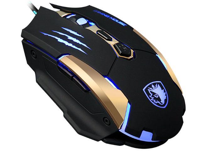SADES Q6 Gaming mice USB mouse 7 Buttons 3500 DPI 4 Optical LED Metal bottom Gaming Mouse