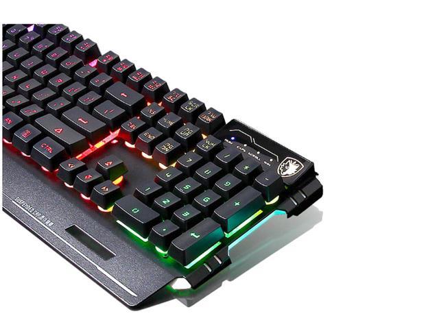 SADES Anivia K8 Gaming Keyboards Blademail Wired USB Keyboards for Pc/Mac gamers 19 non-conflict keys 7 colors Backlit Metal Material