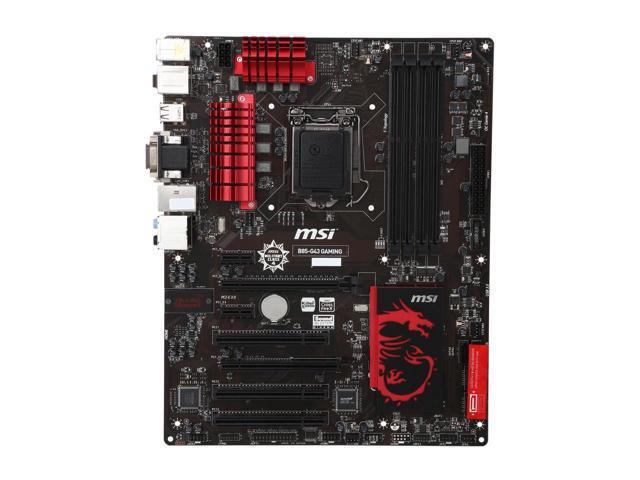 MSI B85-G43 GAMING LGA 1150 Intel B85 HDMI SATA 6Gb/s USB 30 ATX Intel Motherboard