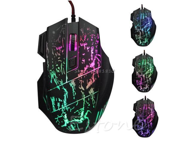 UK LED Optical 5500 DPI 7 Button USB Wired Professional Gaming Game Mouse Mice Drop Shipping