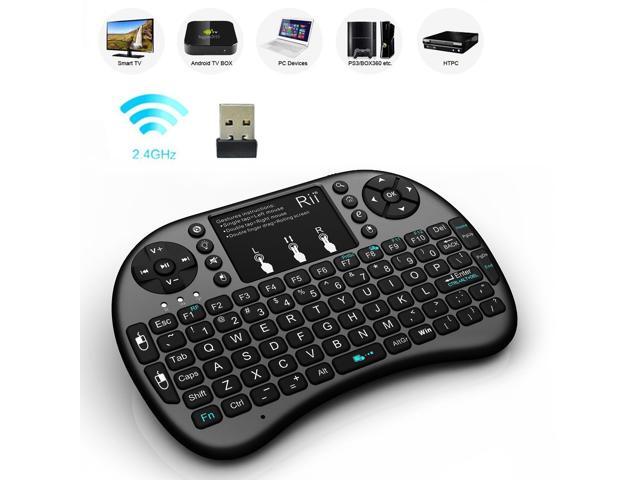 Hebrew Layout Backlit Rii I8+ Mini Wireless Keyboard For Smart Tv Android Box
