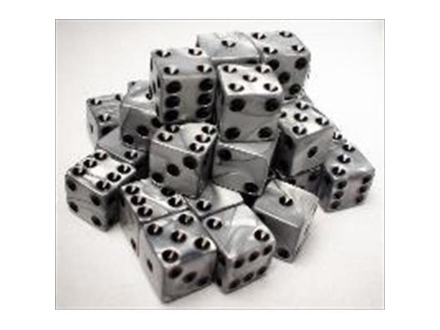 Silver Olympic Rounded 12mm D6 36ea KPL12367 Koplow Games