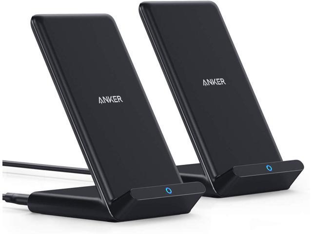 Anker Wireless Charger 2 Pack PowerWave Stand Qi-Certified 75W for iPhone 11 11 Pro 11 Pro Max Xs Max XR XS X 8 8Plus 10W for Galaxy