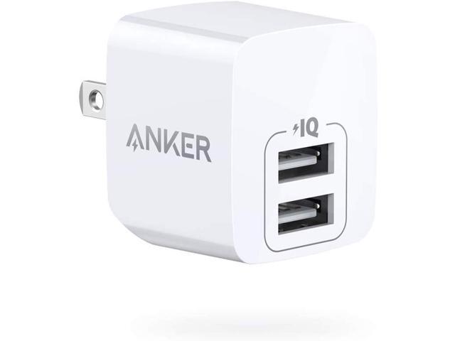 Anker USB Charger Anker PowerPort Mini Dual Port Phone Charger Super Compact USB Wall Charger 24A Output & Foldable Plug for iPhone 11/11
