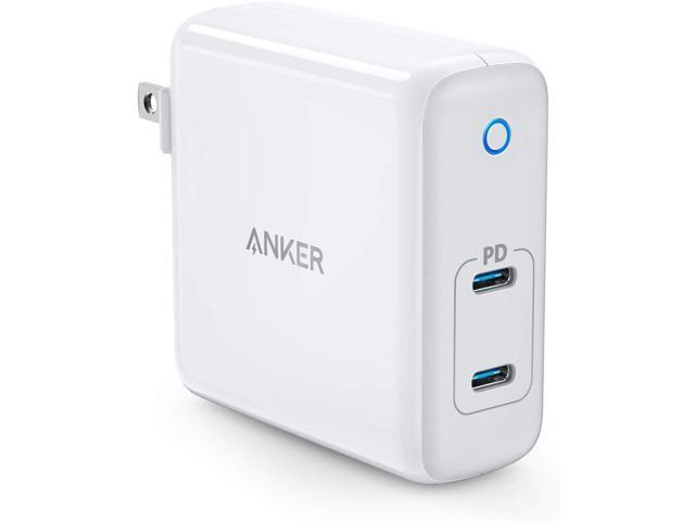 Anker 60W 2-Port USB C Charger PowerPort Atom PD 2 [GAN Tech] Compact Foldable Wall Charger Power Delivery for MacBook Pro/Air iPad Pro iPhone