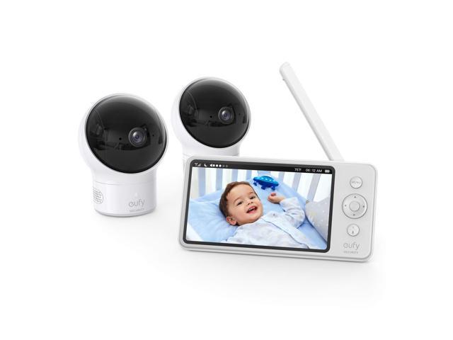 eufy Security Video Baby Monitor with Camera and Audio 2-Cam Kit 720p HD Ideal for New Moms 5' Display 110° Wide-Angle Lens Night Vision