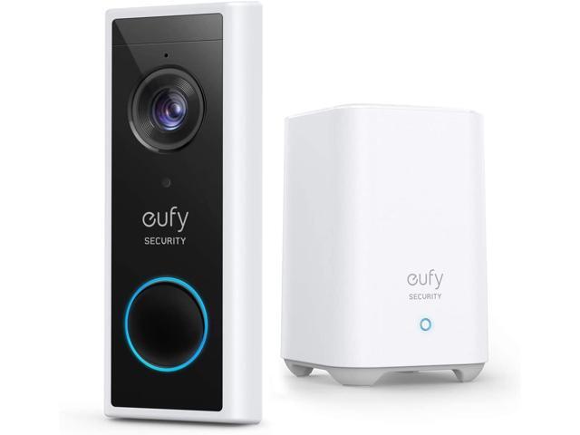 eufy Security Wireless Video Doorbell (Battery-Powered) with 2K HD No Monthly Fee On-Device AI for Human Detection 2-Way Audio Simple