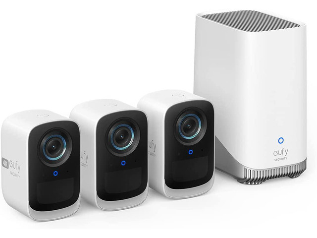 NeweggBusiness - eufy Security eufyCam 3C 3-Cam Kit, Security