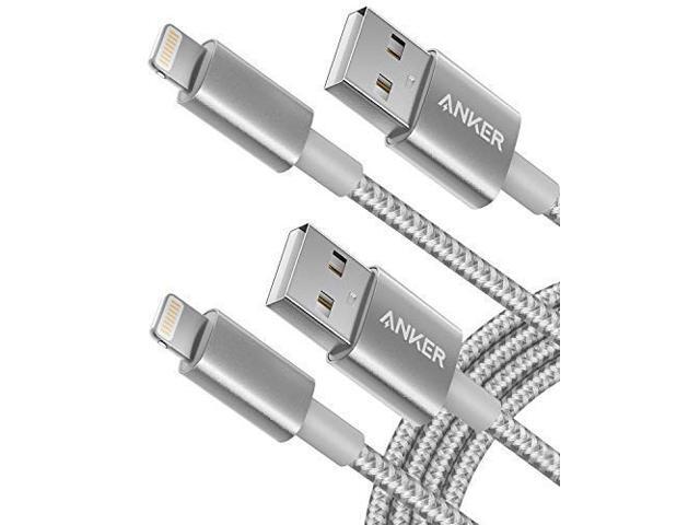 Anker 6ft Premium Nylon Lightning Cable [2-Pack], Apple MFi Certified for iPhone Chargers 